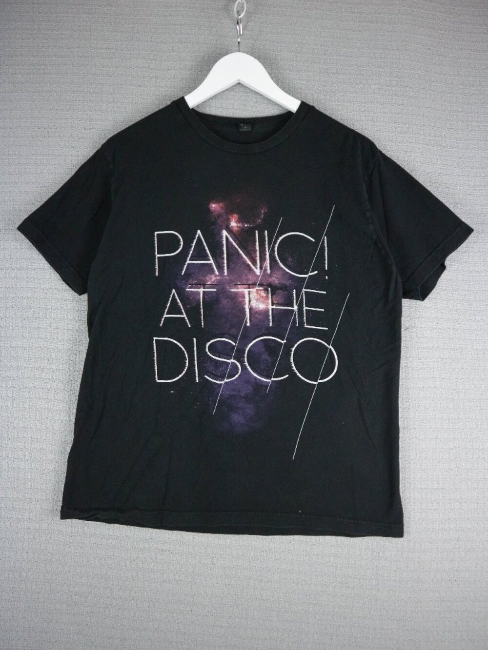 Panic At The Disco Galaxy Logo Band Tee Black Large